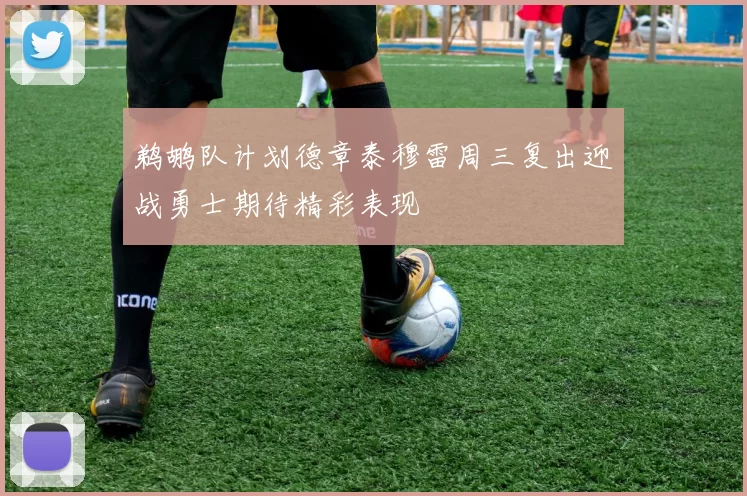 鹈鹕队计划德章泰穆雷周三复出迎战勇士期待精彩表现